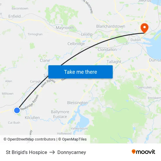 St Brigid's Hospice to Donnycarney map