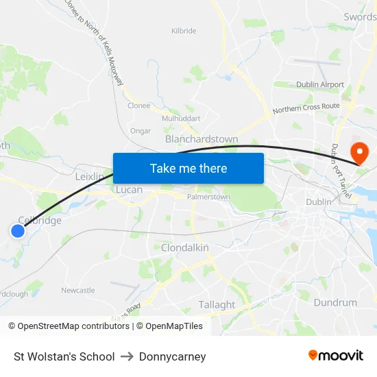 St Wolstan's School to Donnycarney map