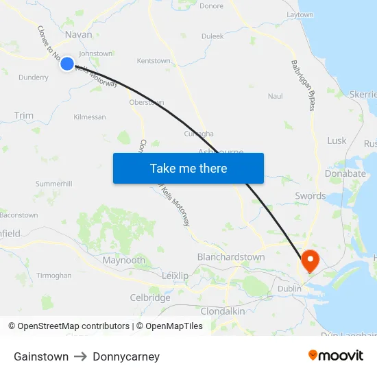 Gainstown to Donnycarney map