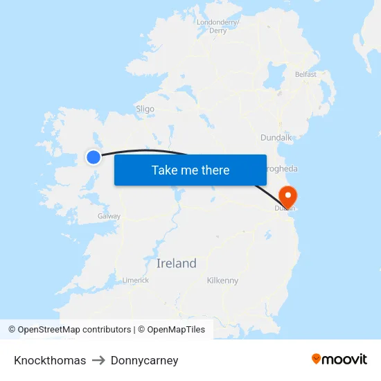 Knockthomas to Donnycarney map