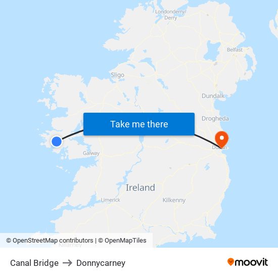 Canal Bridge to Donnycarney map