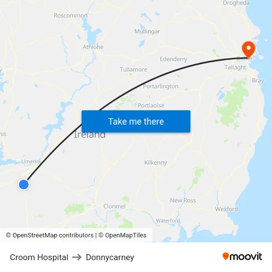 Croom Hospital to Donnycarney map