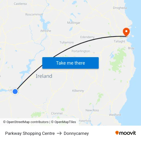 Parkway Shopping Centre to Donnycarney map