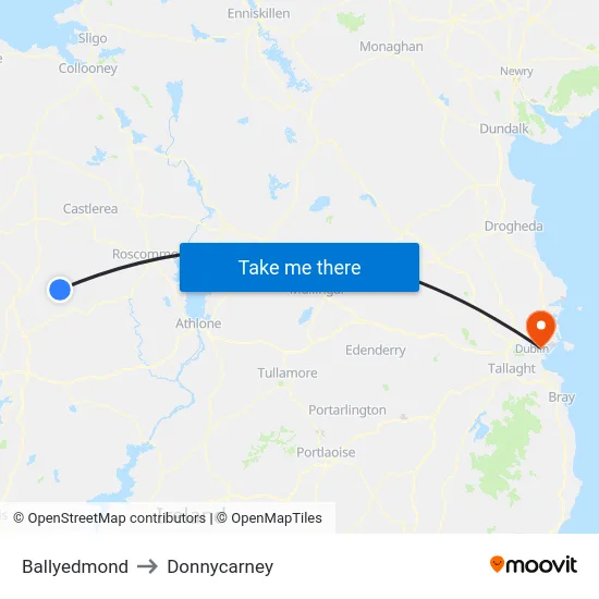 Ballyedmond to Donnycarney map