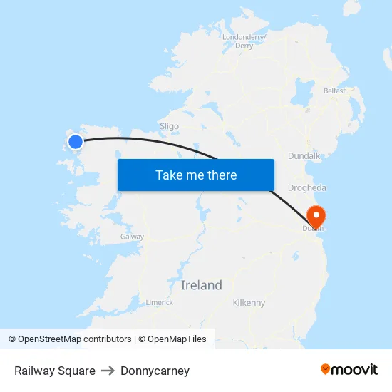 Loch Na Hoilí to Donnycarney map