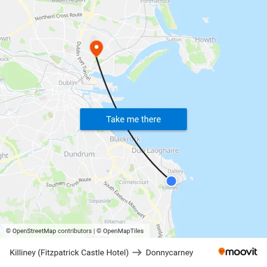 Killiney (Fitzpatrick Castle Hotel) to Donnycarney map