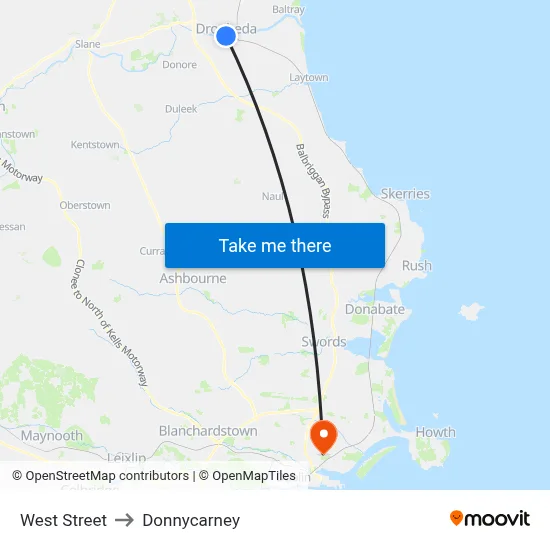 West Street to Donnycarney map