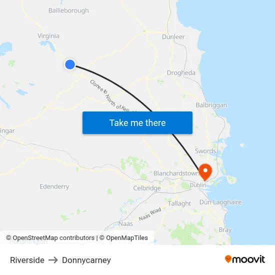 Riverside to Donnycarney map