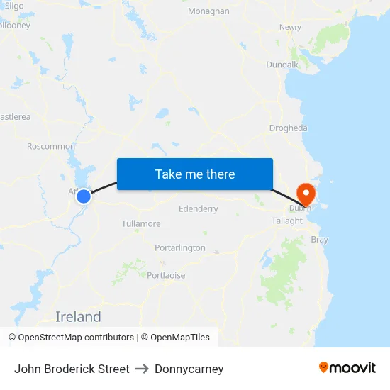 John Broderick Street to Donnycarney map