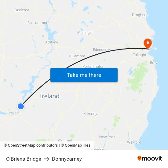 O'Briens Bridge to Donnycarney map