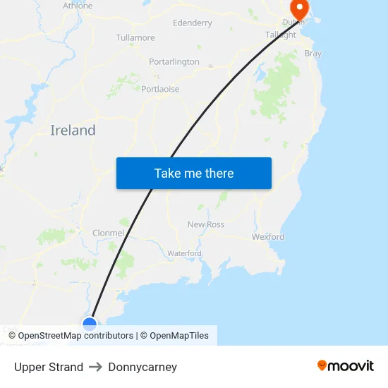 Upper Strand to Donnycarney map