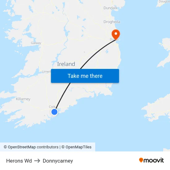 Herons Wd to Donnycarney map