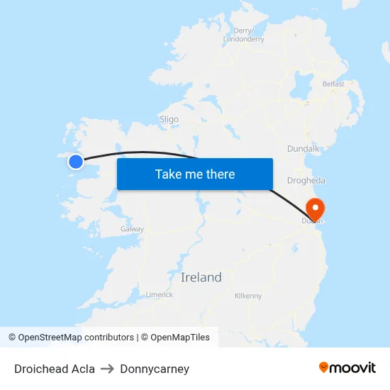 Droichead Acla to Donnycarney map