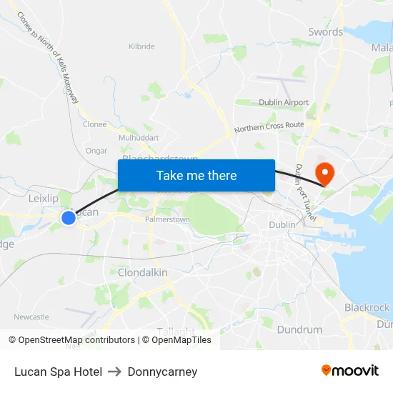 Lucan Spa Hotel to Donnycarney map