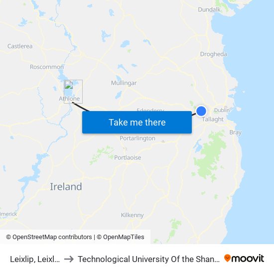 Leixlip, Leixlip Village to Technological University Of the Shannon: Midlands Midwest map