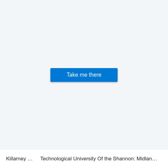 Killarney Road to Technological University Of the Shannon: Midlands Midwest map