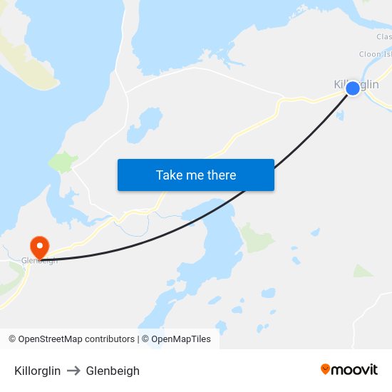 Killorglin to Glenbeigh with public transportation
