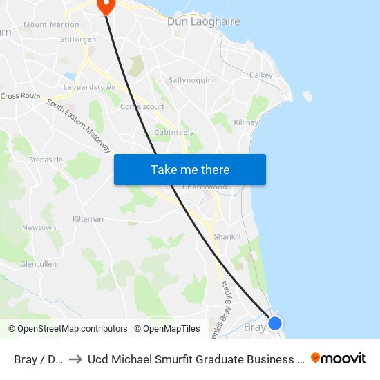 Bray / Daly to Ucd Michael Smurfit Graduate Business School map