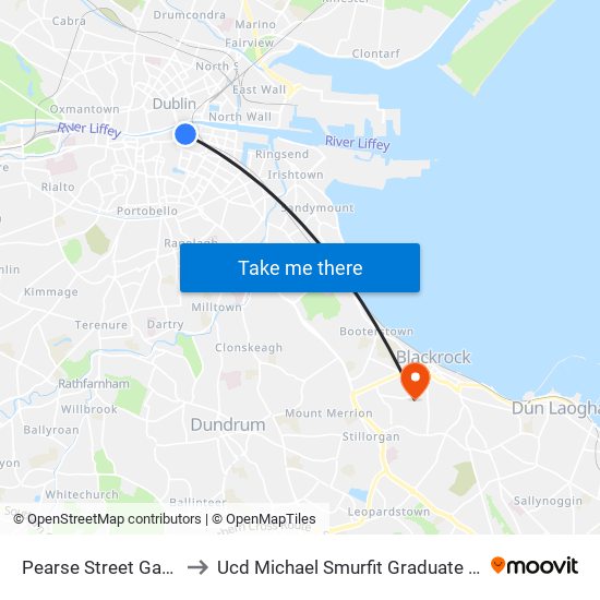 Pearse Street Garda Station to Ucd Michael Smurfit Graduate Business School map