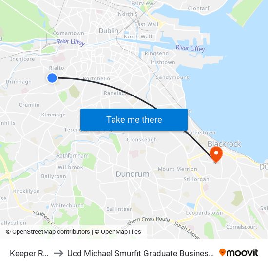 Keeper Road to Ucd Michael Smurfit Graduate Business School map