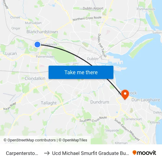 Carpenterstown Road to Ucd Michael Smurfit Graduate Business School map