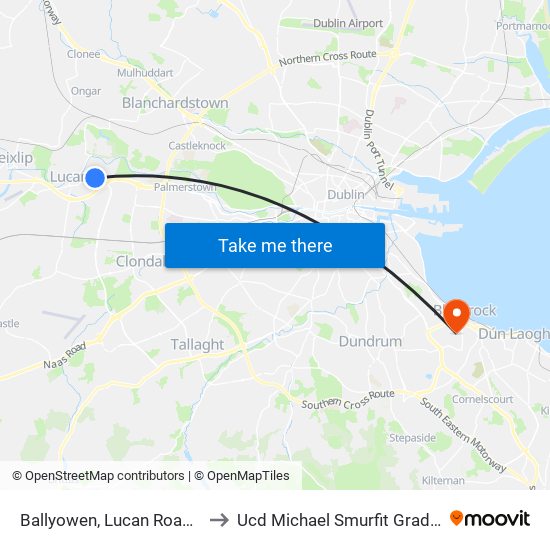 Ballyowen, Lucan Road (Roselawn Estate) to Ucd Michael Smurfit Graduate Business School map