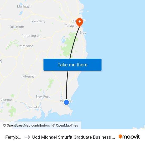 Ferrybank to Ucd Michael Smurfit Graduate Business School map