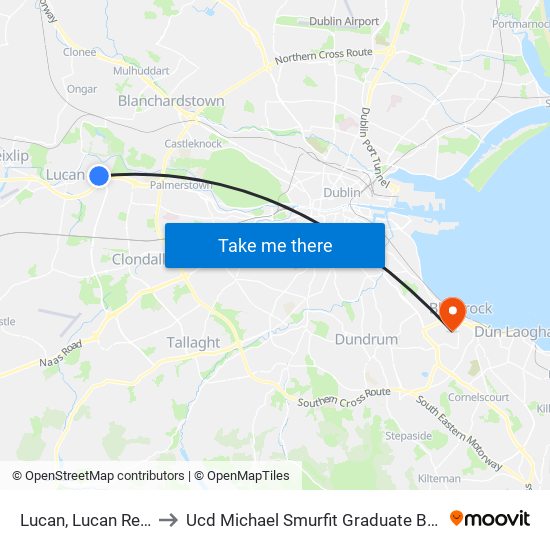 Lucan, Lucan Retail Park to Ucd Michael Smurfit Graduate Business School map