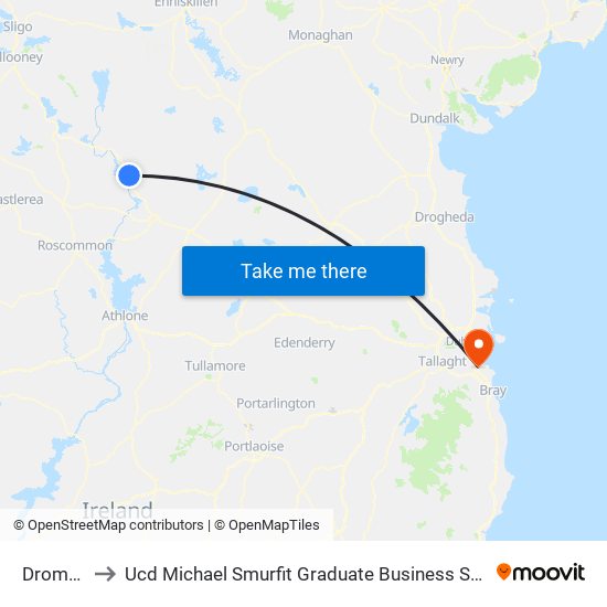 Dromod to Ucd Michael Smurfit Graduate Business School map