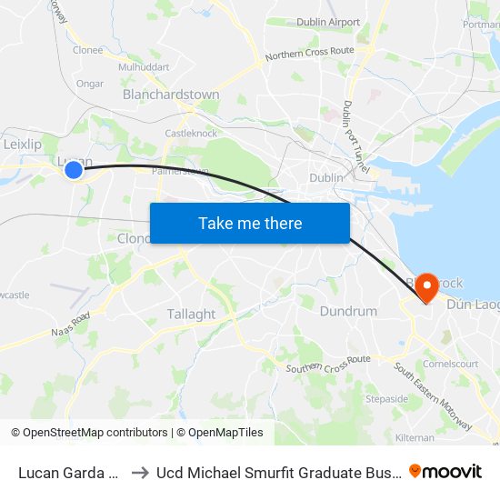 Lucan Garda Station to Ucd Michael Smurfit Graduate Business School map