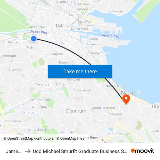 James's to Ucd Michael Smurfit Graduate Business School map