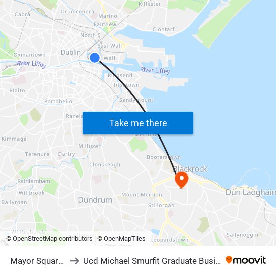 Mayor Square - Nci to Ucd Michael Smurfit Graduate Business School map