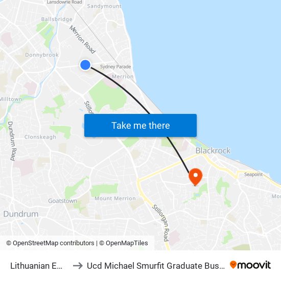 Lithuanian Embassy to Ucd Michael Smurfit Graduate Business School map