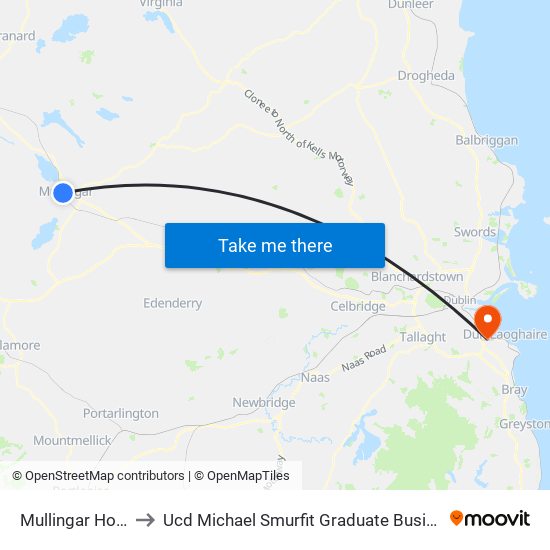 Saint Mary's Hospital to Ucd Michael Smurfit Graduate Business School map