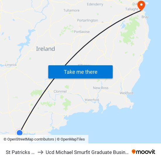 St Patricks Quay to Ucd Michael Smurfit Graduate Business School map