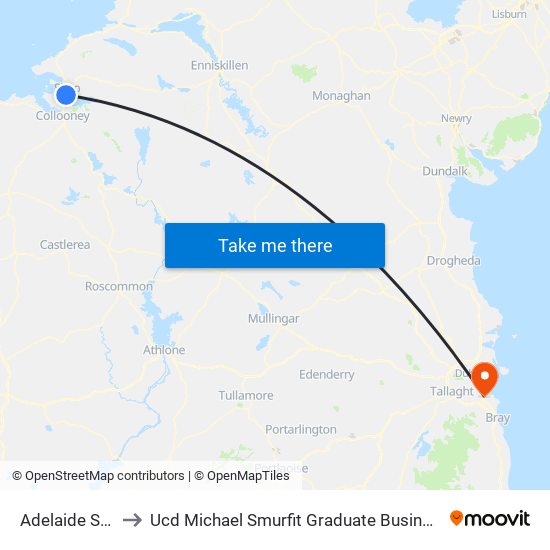 Adelaide Street to Ucd Michael Smurfit Graduate Business School map