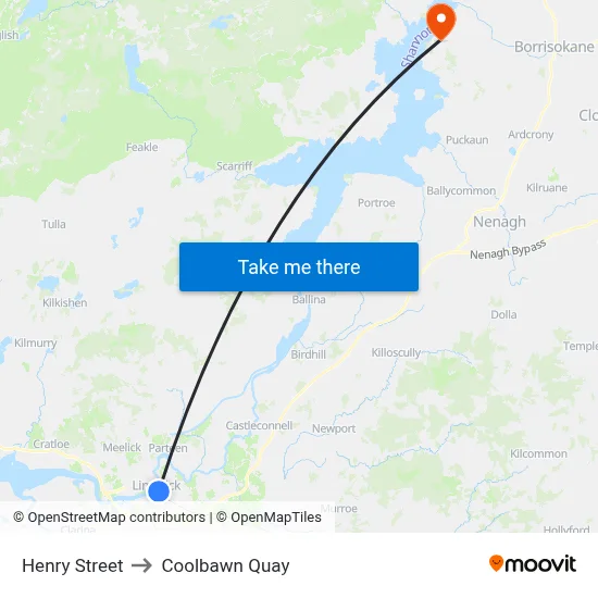 Henry Street to Coolbawn Quay map