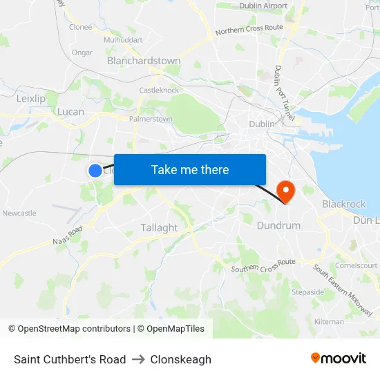 Saint Cuthbert's Road to Clonskeagh map