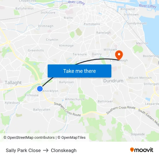 Sally Park Close to Clonskeagh map