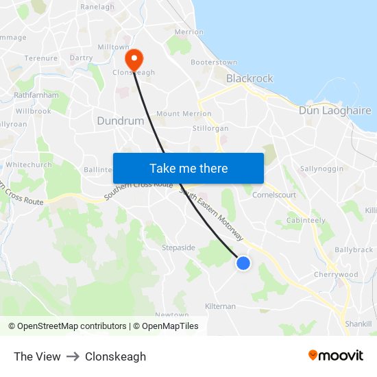 The View to Clonskeagh map