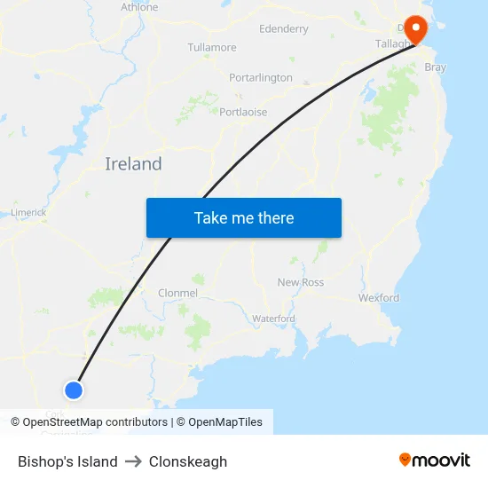 Bishop's Island to Clonskeagh map