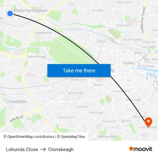 Lohunda Close to Clonskeagh map
