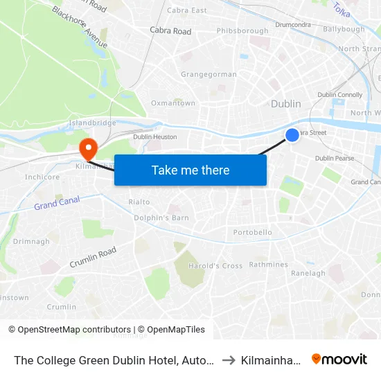 The College Green Dublin Hotel, Autograph Collection to Kilmainham Gaol map