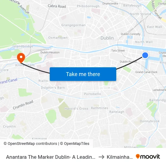 Anantara The Marker Dublin- A Leading Hotel of the World to Kilmainham Gaol map