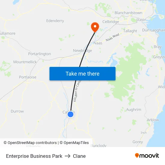 Enterprise Business Park to Clane map