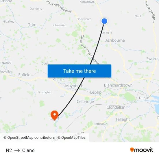 N2 to Clane map