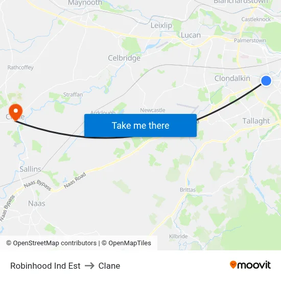 Robinhood Ind Est to Clane map