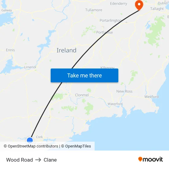 Wood Road to Clane map