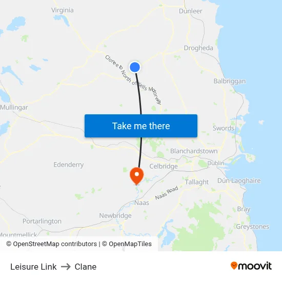 Leisure Link to Clane map