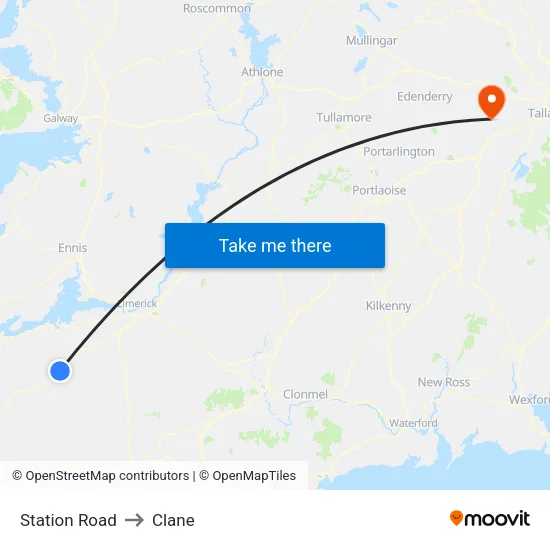 Station Road to Clane map